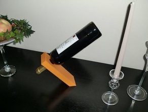 balancing wine holder food & drink bottle 3d print model - Mito3D
