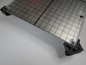 ctc flashforge heizbett glashalter heatbed glas holder 3d printer parts heated bed 3d print model - Mito3D