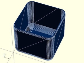 personalizável arredondado cubo caneta titular office a caixa personalizador de sistemas openscad 3d print model - Mito3D