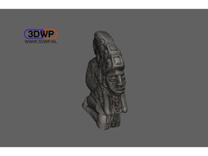 escultura maya estatua de escaneo 3d exploraciones & réplicas 123d 123dcatch catch Escaneo art meshmixer museo scan la 3d print model - Mito3D