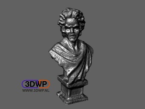 mozart bust statue 3d scan scans & replicas 123d 123dcatch catch meshmixer sculpture 3d print model - Mito3D