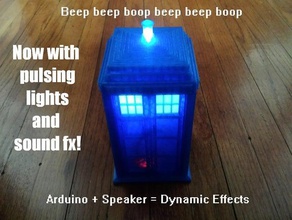 tardis light sound fx props arduino doctor lights remix 3d print model - Mito3D