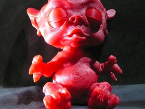 demone bambino le creature baby raccapricciante carino il male fantasia inferno poco red 3d print model - Mito3D