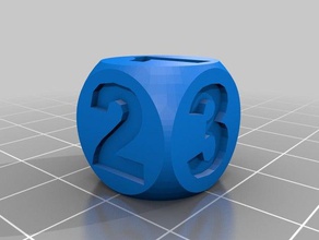 number die standard size 16mm dice game 3d print model - Mito3D
