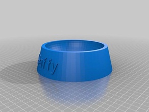 my customized saffy dog food bowl pets 3d print model - Mito3D