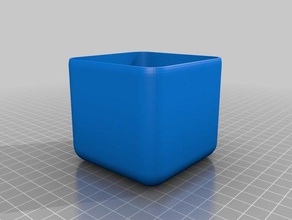 arrondie cube porte-stylo bureau de personnalisé 3d print model - Mito3D