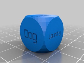 family chores dice - chores1 customized 3d print model - Mito3D