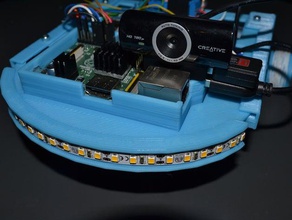 explorer rover robot raspberry pi servos webcam controlled vehicles camera l293d l298 led mars 3d print model - Mito3D