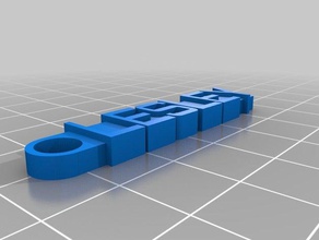 lesley keychain organization customized 3d print model - Mito3D