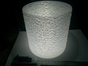 lithophane lampshade 2 music decor 3d print model - Mito3D