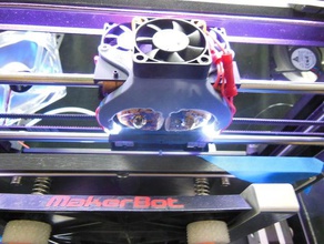 replicator 2x fan duct mounting holes 2 5mm led lights 3d printer parts cooling 3d print model - Mito3D