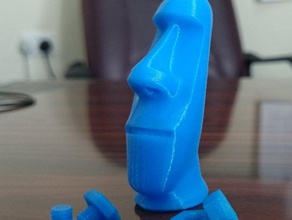moai statue sculptures artwork face figurine head 3d print model - Mito3D