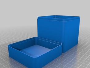 Kare kutu kapağı yuvarlak köşeler organizasyon özelleştirilmiş 3d print model - Mito3D