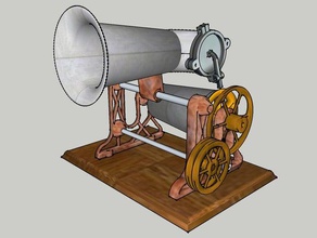 il fonografo di edison thomas 3d print model - Mito3D