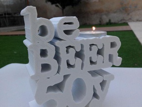 bebeer50y celebration candle holder decor beer 3d print model - Mito3D