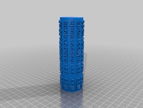 rodillo con texto herramientas del arte personalizado 3d print model - Mito3D