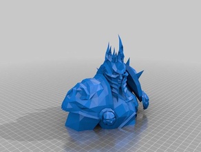 lich king wow head people 3d print model - Mito3D