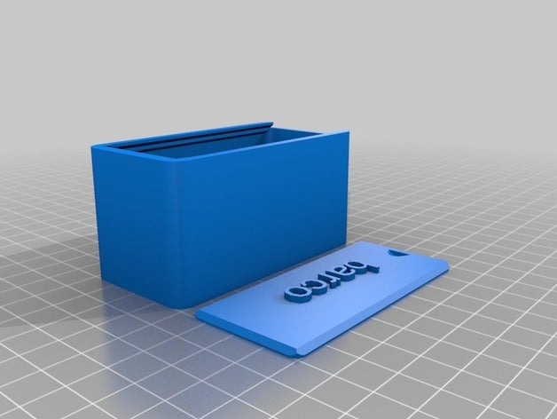 caja con tapa nombre y editável recipientes personalizado 3D print model - Mito3D