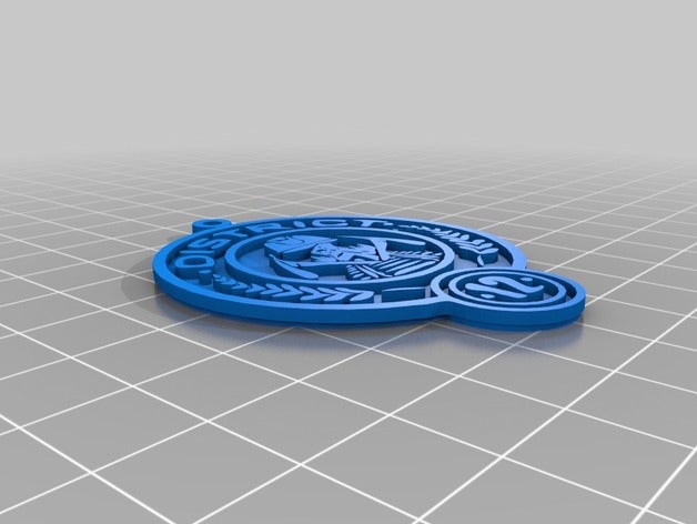 distrito 12 pendente adereços jogos da fome chaveiro colar pingente 3D print model - Mito3D