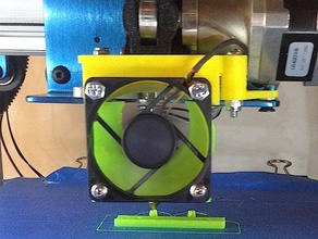 pico 50 mm ventilateur d'air scoop v4 - 2 tailles Imprimante 3d extrudeuses 50mm de refroidissement extrudeuse fan hadron chaud fin openscad ordbot scad 3d print model - Mito3D