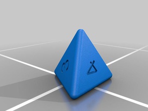 1d4 tetraedro altri i dadi 3d morire la geometria modello montreal parametrico parte supportless giocattolo utile 3d print model - Mito3D