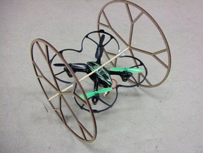 rolling hubsan x4 r c Fahrzeuge Fliegen multicopters quadcopter rolli ins Rollen 3d print model - Mito3D