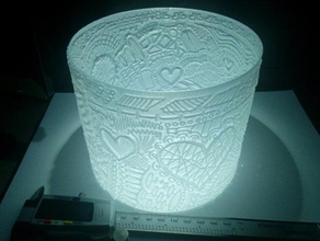 lithophane lampshade 3 valentine decor lamp 3d print model - Mito3D