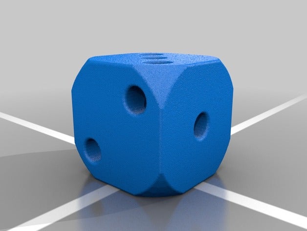 hohl gerundet 6 einseitig Farbstoff Spielzeug & game Zubehör Würfel Spiel 3D print model - Mito3D