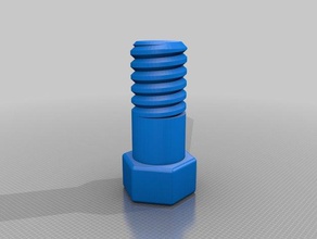 ingocraft lange Schraube mit Mutter Bau-Spielzeug bolt Bau lego - Spielzeug 3d print model - Mito3D