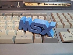 msx logo signs & logos 3d print model - Mito3D