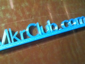 mkrclubcom texto de login da área trabalho sinais e logotipos mkrclub 3d print model - Mito3D