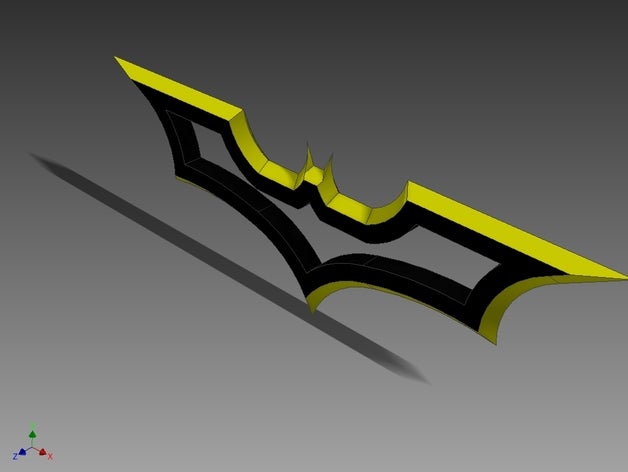 bat-a-rang batman batarang batman-logo Waffe 3D print model - Mito3D