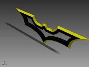 bat-a-rang batman batarang logosu silah 3d print model - Mito3D