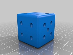 30x30 mm dice calibration 3d print model - Mito3D