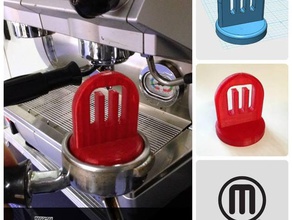 58mm café de sabotage m-poignée cuisine et salle à manger espresso stamper pilon 3d print model - Mito3D