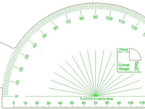 tortoise protractor hand tools acrylic aj booker beginner cad education etching laser quick 3d print model - Mito3D