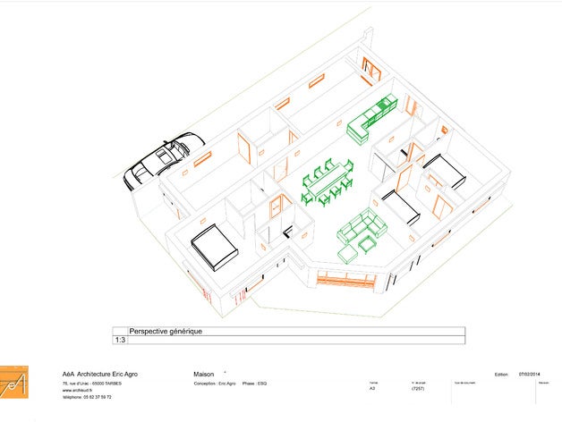 petite maison bâtiments et structures archisud architecte eric agro de la famille logement 3D print model - Mito3D