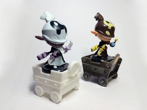 chariot de mine jouets & accessoires jeux jeu plateau krosmaster la pas mines 3d print model - Mito3D