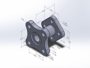 adaptador de flange 3d print model - Mito3D