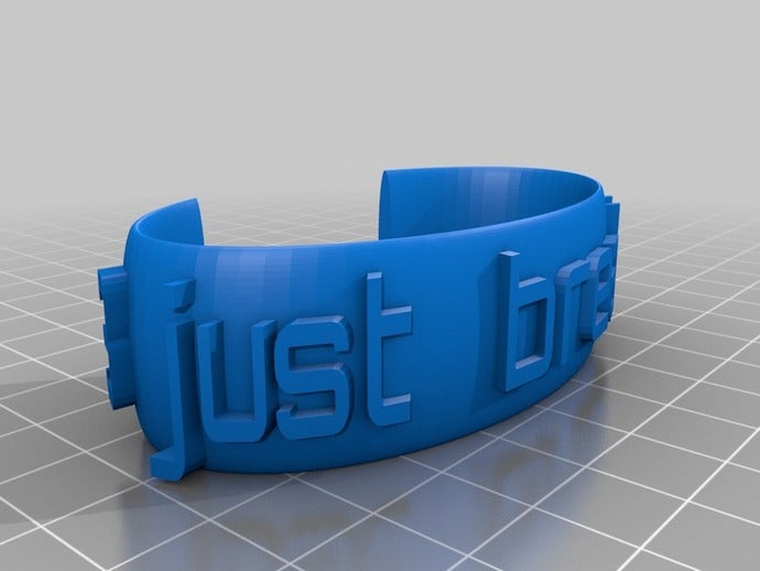 mi personalizados elipse mensaje de la banda pulseras 3D print model - Mito3D