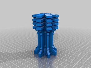 sekizli yapı djed heykeller 3d sanat süs supportless 3d print model - Mito3D