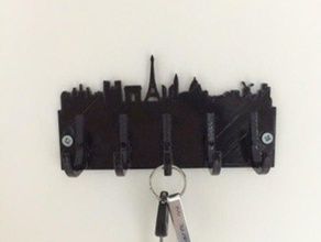keychain paris - portachiavi da parete parigi organization 3d print model - Mito3D