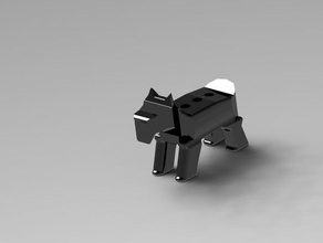 terrier pencil holder 3d printer accessories accessory animal cute desk diy dog easy figurine minifigure object office pens puppy swag writing 3d print model - Mito3D