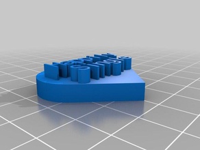 glücklich single Herz Kunst kundengebundene 3d print model - Mito3D