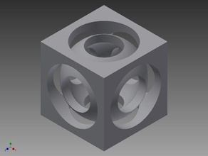 sphere inside cube toy & game accessories 3d print model - Mito3D