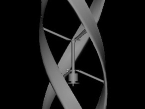 uge visionair3 vertikale Achsen-wind-turbine engineering die erneuerbaren Energien vawt wind-turbine wind turbine 3d print model - Mito3D