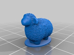 small sheep base mo animals animal farm figure figurine game tiny 3d print model - Mito3D