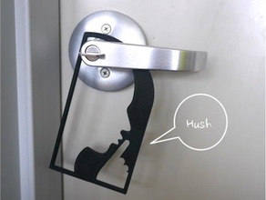 door hanger 3 - hush household 3d print model - Mito3D