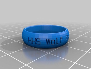 hhs wolf pack de 2015 anéis personalizado 3d print model - Mito3D