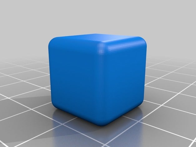 blank die 6 sided dice 3D print model - Mito3D